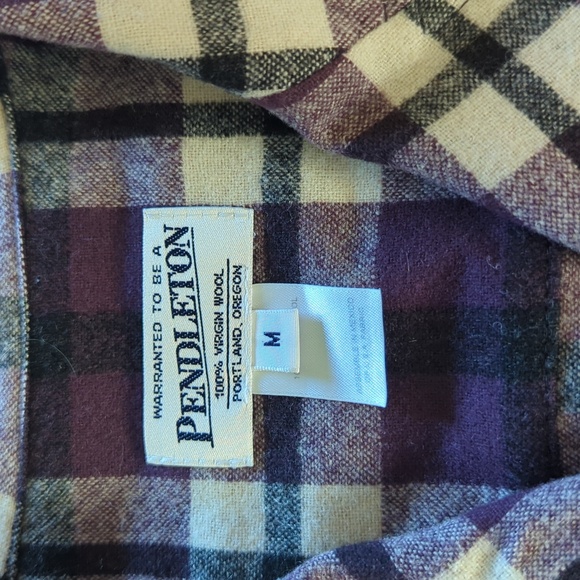 Vintage Pendleton 49er Wool Check Jacket in Purple, White and Black - Picture 3 of 9